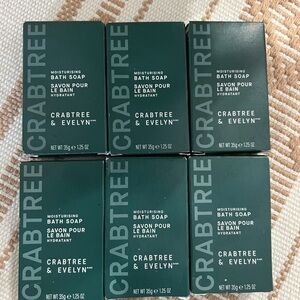 crabtree and evelyn travel size bath soap lot of 6